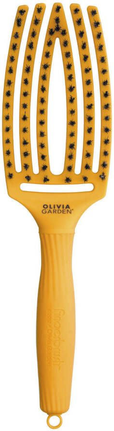 Olivia Garden Vingerborstel Bloom Haarborstel Van Zwijnenhaar Zonnebloem
