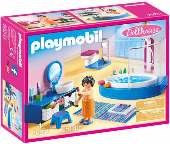 Playmobil ® Constructie speelset Badkamer(70211 ), Dollhouse Made in Germany(51 stuks )