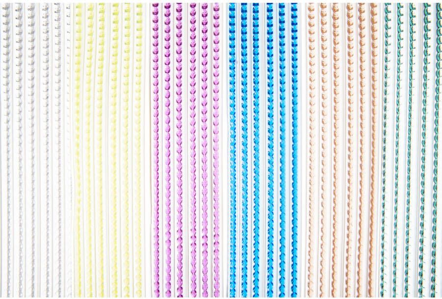 Shoppartners Multicolor Kunststof Vliegen/insecten Kralen Gordijn 93 X 220 Cm Vliegengordijnen