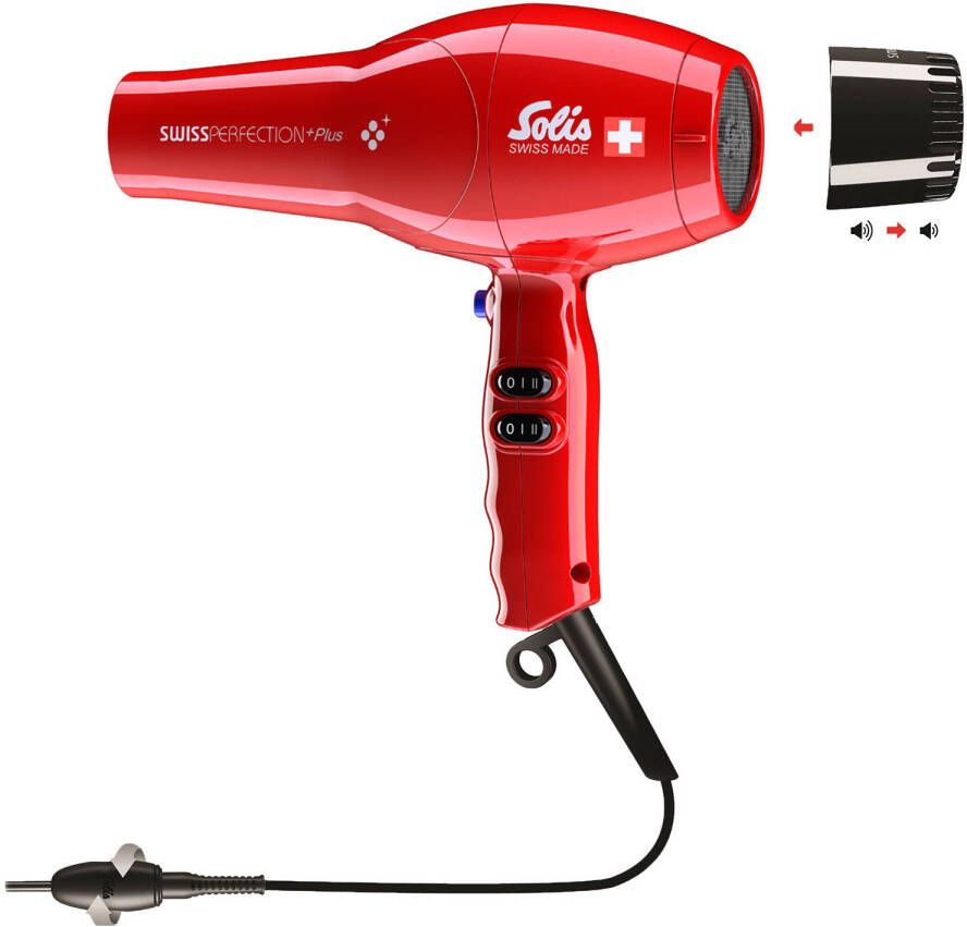 Solis Swiss Perfection Plus 3801 Föhn Ionische Haardroger Rood