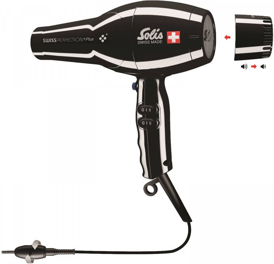 Solis Swiss Perfection Plus 3801 Föhn Ionische Haardroger Zwart