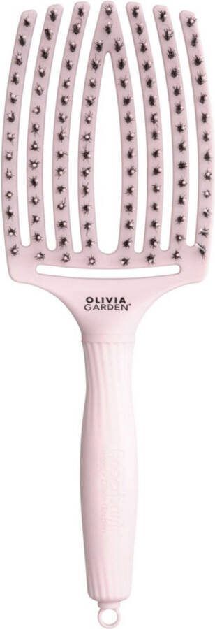 Olivia Garden Vingerborstel Combo Penseel Pastel Roze Groot