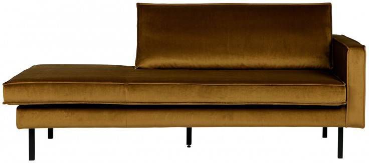 Be Pure Home Daybed Rodeo rechts honing geel velvet BePureHome