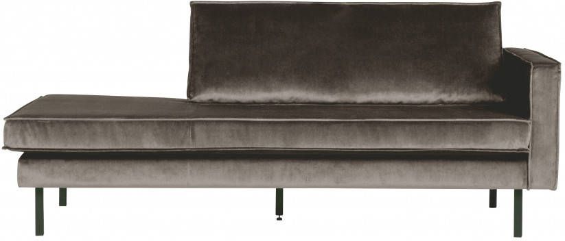 BePureHome Daybed 'Rodeo' Rechts, Velvet, kleur Taupe