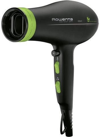 Rowenta Haardroger CV6030 Eco Intelligence Instant Dry snel het haar drogen bij laag energieverbruik, 1500 w vermogen, moving air booster, 3 temperatuurinstellingen, 2 luchtsnelheidsstanden, koudeluchtstand, concentratorblaasmond, volumediffuser, lang elektriciteitssnoer en ophangoog