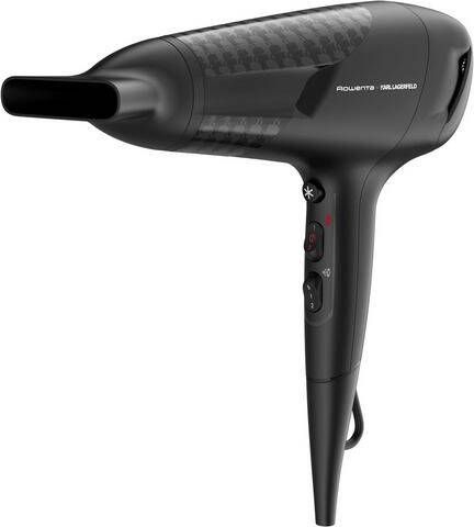 Rowenta Haardroger x Karl Lagerfeld CV581L studio Dry haardroger energiebesparende effiwatt technologie, 6 snelheids -/temperatuurstanden, thermo control, diffuser, koudeluchtstand