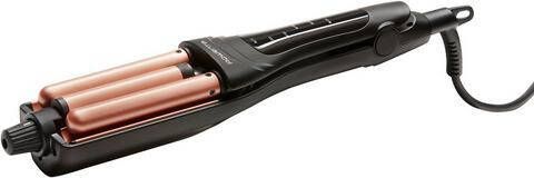 Rowenta Stijltang CF4710 Waves Addict Haarstyler, 6 temperatuurstanden, Behuizing met warmtebescherming, automatische uitschakeling, zwart/lichtpink