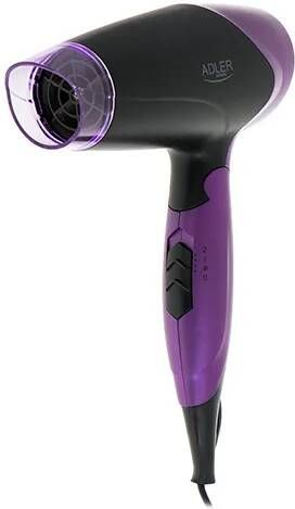 Adler Ader Ad 2260 Haardroger 1600 Watt Zwart Paars